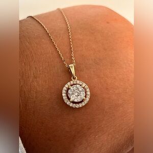 Diamond Cluster Necklace